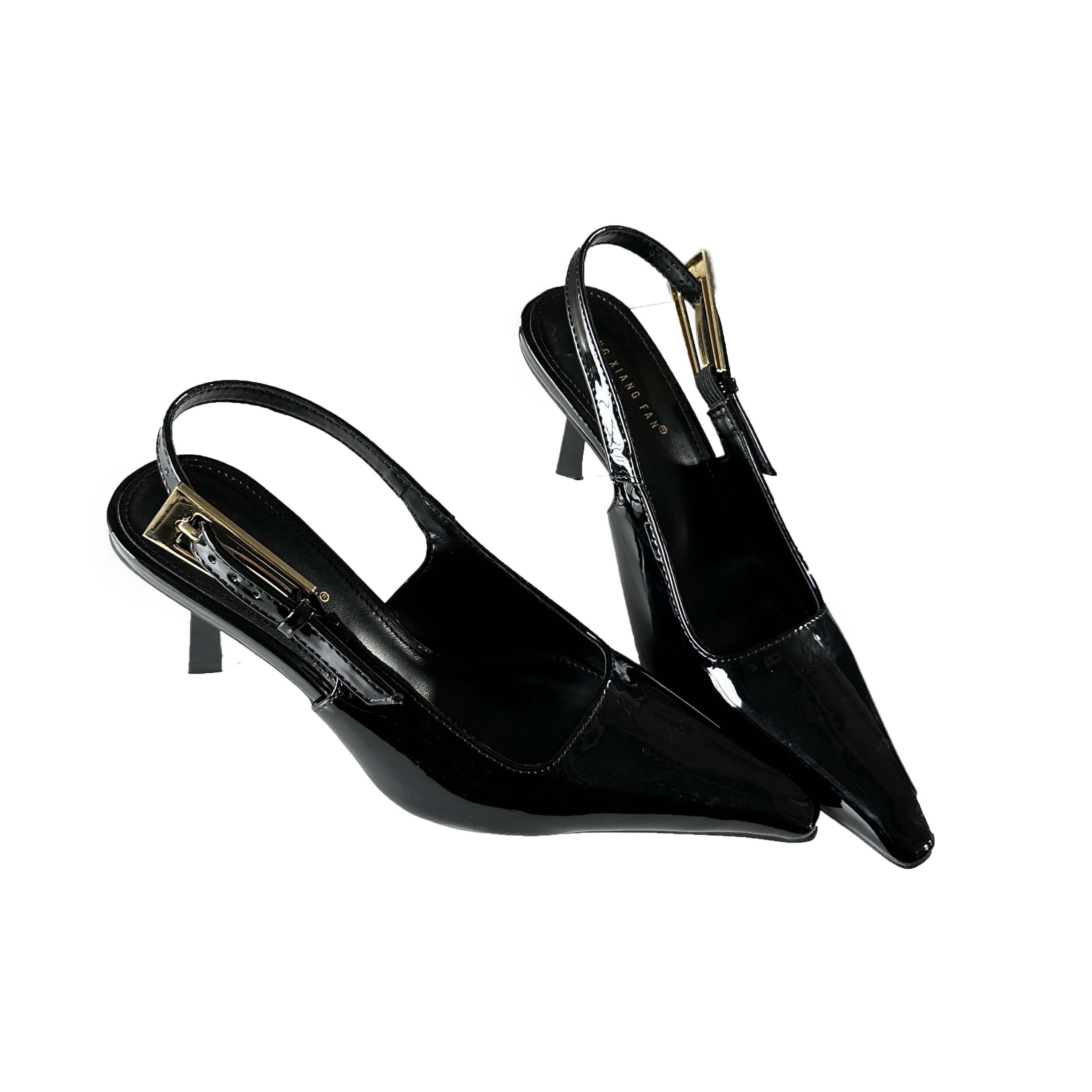 Nazha Style Closed Toe Strap Sandals Women Thin Heel Shallow Mouth Small Square Pointed Toe Elegant High Heels