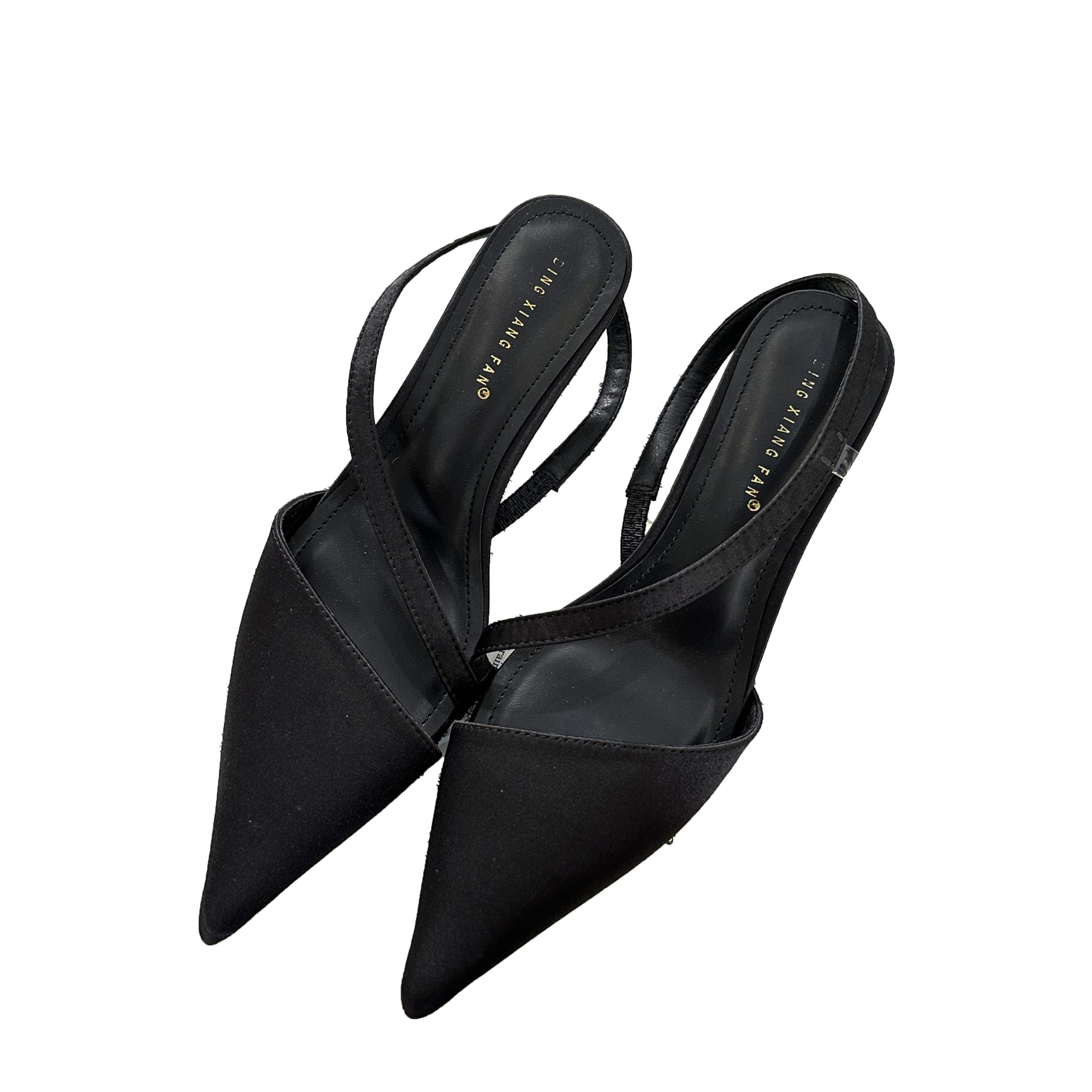 2024 Spring New Minimalist Design Pointed Toe High Heel Sandals Fashion Elegant Solid Color Commute Thin Heel Sandals
