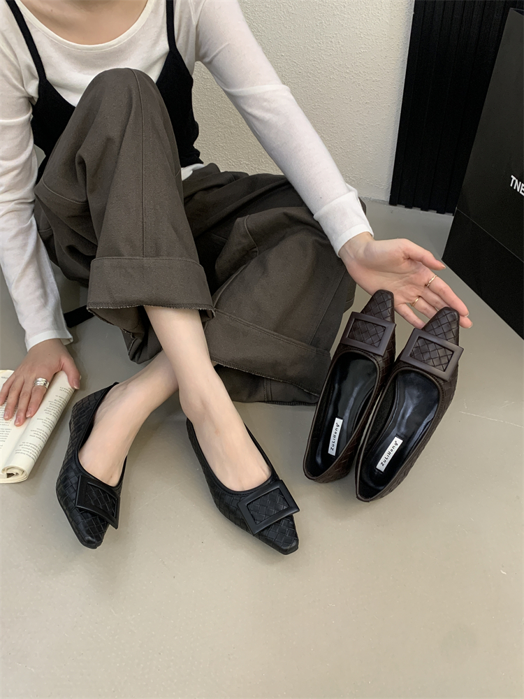 1758868264564_NT6bL8.jpg French Style Pointed Toe Flats 2025 Autumn New Women's Casual Shoes