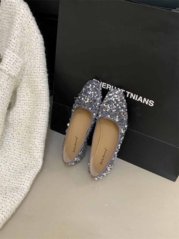 1760776765033_CrHrI5.jpg French Retro Silver Bow Fairy Shoes Gentle Lady Square Toe Inner Height Increase Soft Sole Sequins Slip-On